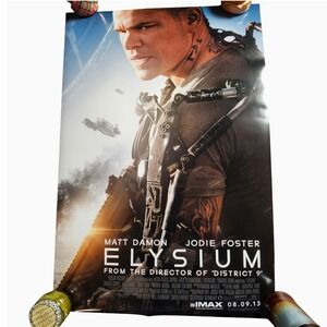 Elysium 2013 Original Advance IMAX Movie Poster 27x40 Matt Damon Jodie Foster DS